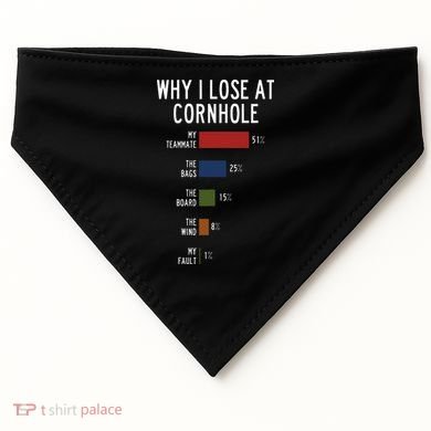 Why I Lose At Cornhole USA-Made Doggie Bandana