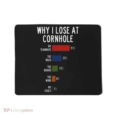 Why I Lose At Cornhole Mousepad