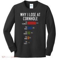 Why I Lose At Cornhole Kids Long Sleeve Shirt thumb 0
