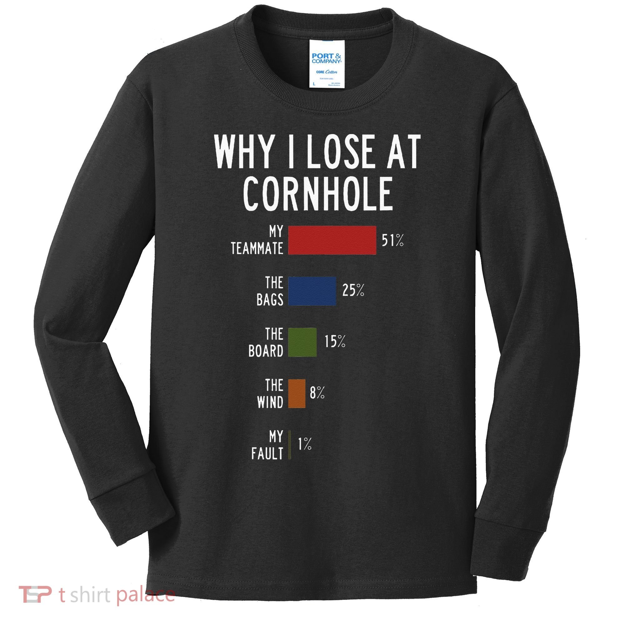 Why I Lose At Cornhole Kids Long Sleeve Shirt