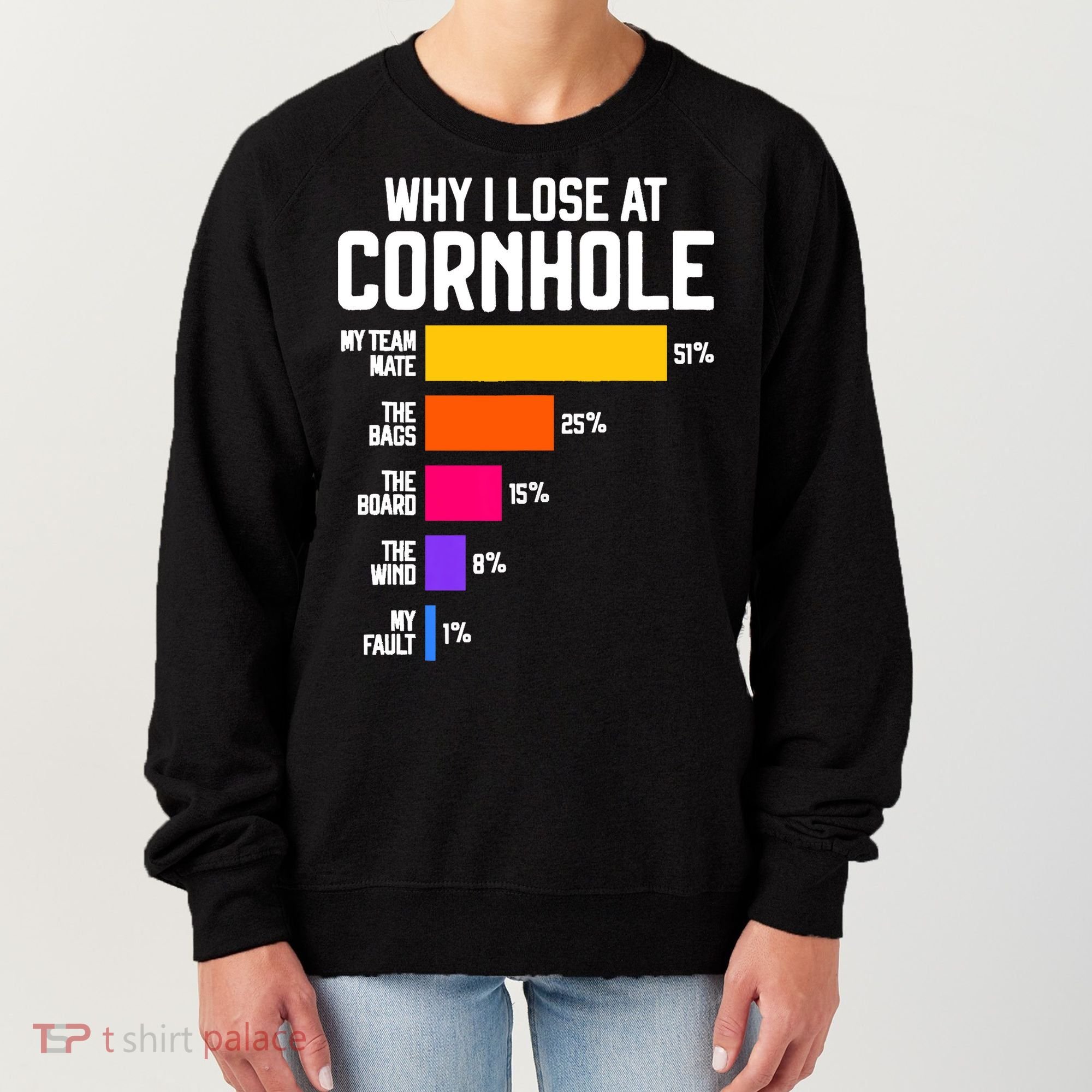 Why I Lose At Cornhole Humor Toss Like A Boss Women's Sweatshirt