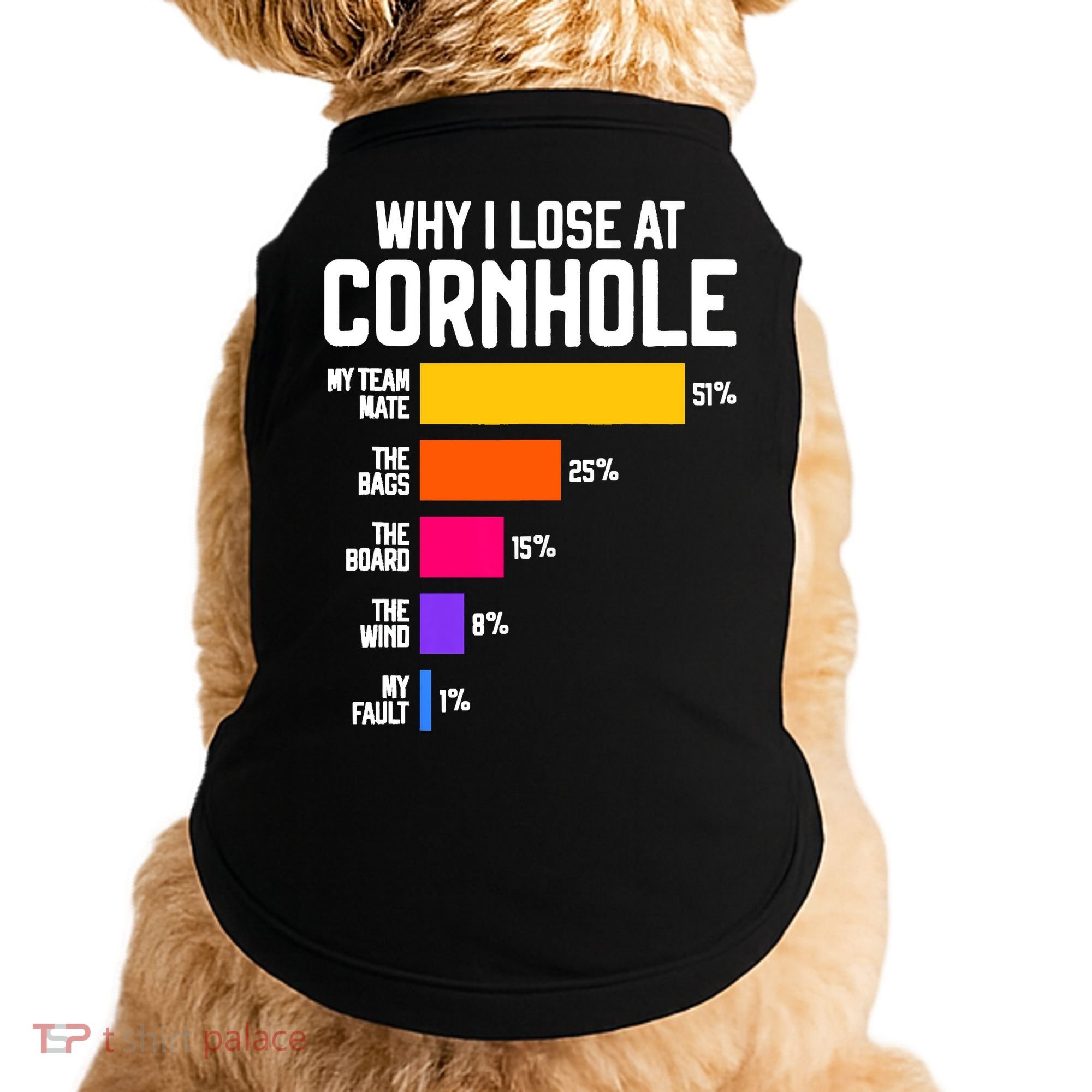 Why I Lose At Cornhole Humor Toss Like A Boss Doggie Tank