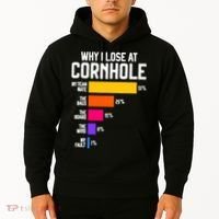 Why I Lose At Cornhole Humor Toss Like A Boss Hoodie thumb 2