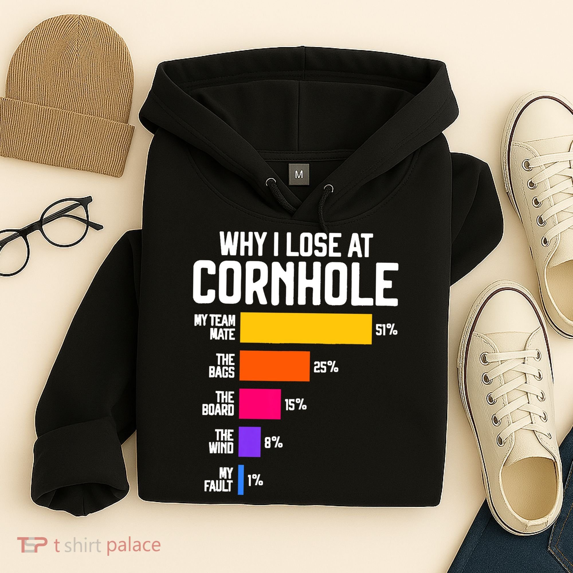 Why I Lose At Cornhole Humor Toss Like A Boss Hoodie