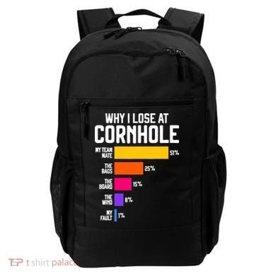 Why I Lose At Cornhole Humor Toss Like A Boss Backpack