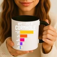 Why I Lose At Cornhole Humor Toss Like A Boss Coffee Mug thumb 3