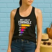 Why I Lose At Cornhole Humor Toss Like A Boss Women's Tank Top thumb 2