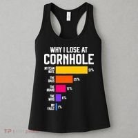 Why I Lose At Cornhole Humor Toss Like A Boss Women's Tank Top thumb 3