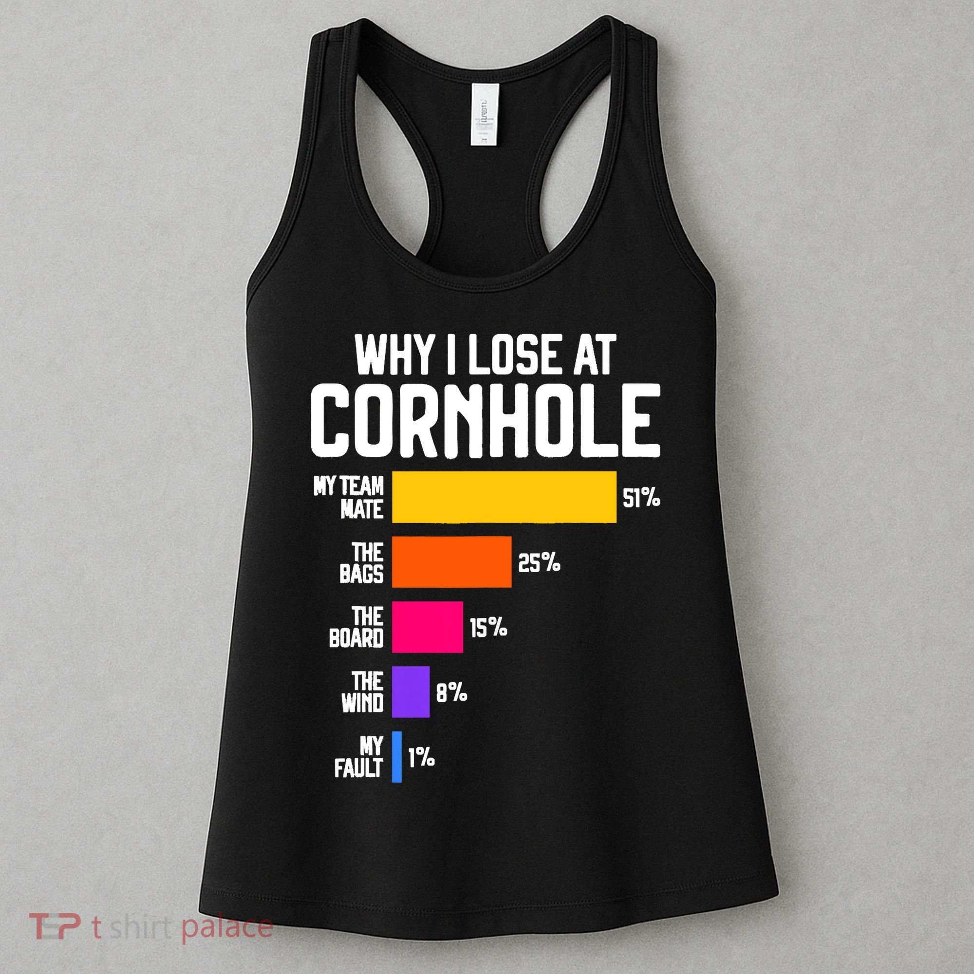 Why I Lose At Cornhole Humor Toss Like A Boss Women's Tank Top