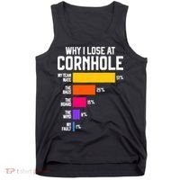 Why I Lose At Cornhole Humor Toss Like A Boss Tank Top thumb 0