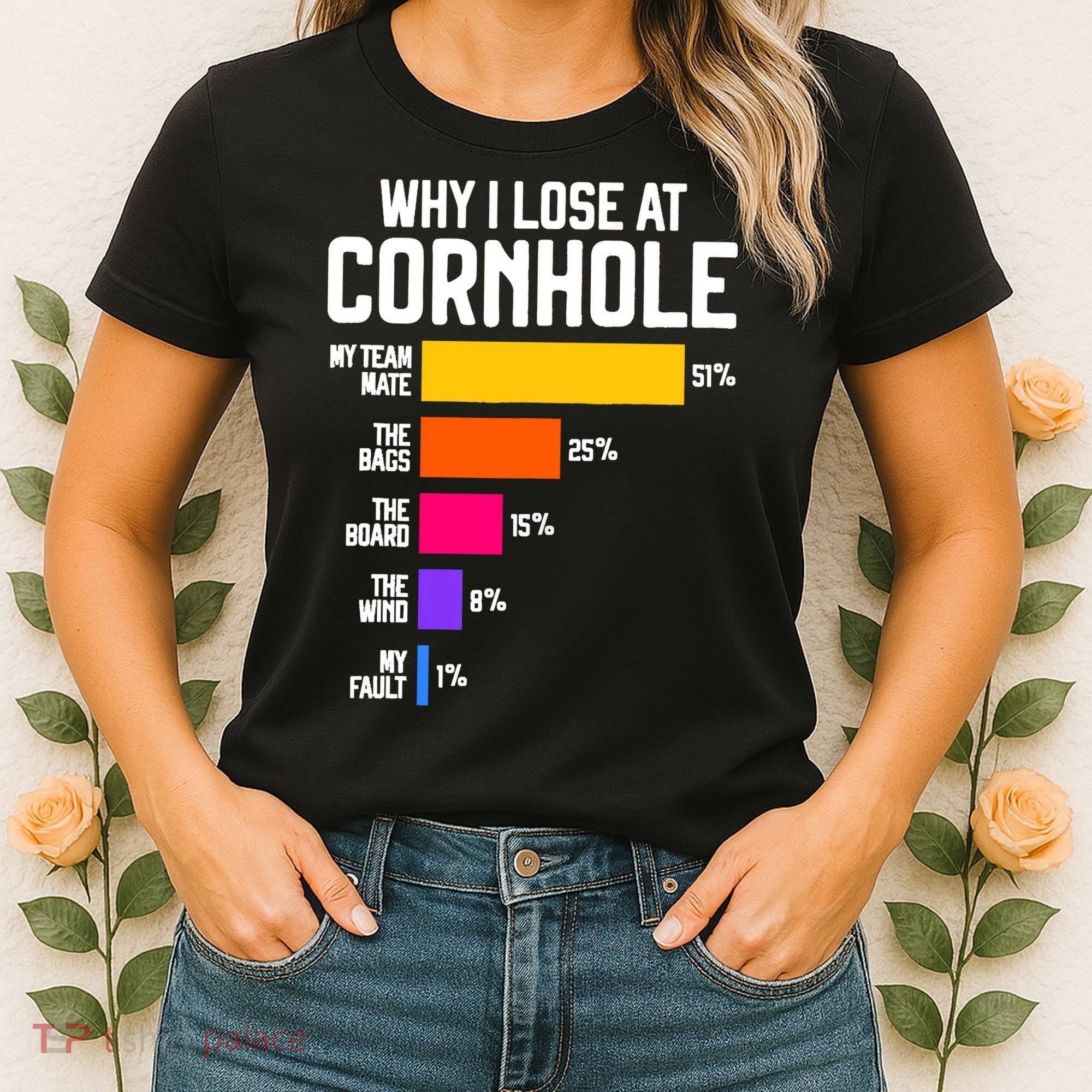 Why I Lose At Cornhole Humor Toss Like A Boss Women's T-Shirt
