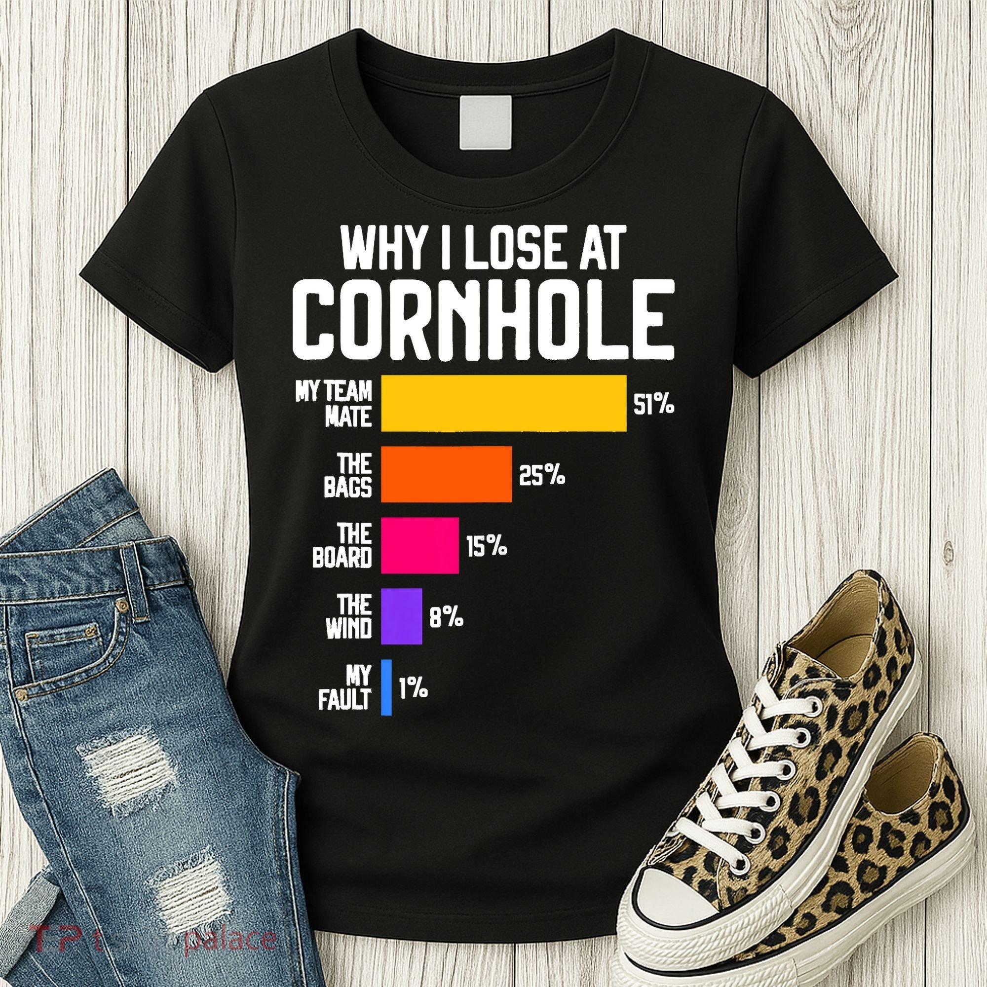 Why I Lose At Cornhole Humor Toss Like A Boss Women's T-Shirt