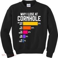 Why I Lose At Cornhole Humor Toss Like A Boss Kids Sweatshirt thumb 0