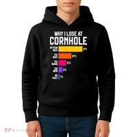 Why I Lose At Cornhole Humor Toss Like A Boss Kids Hoodie thumb 4