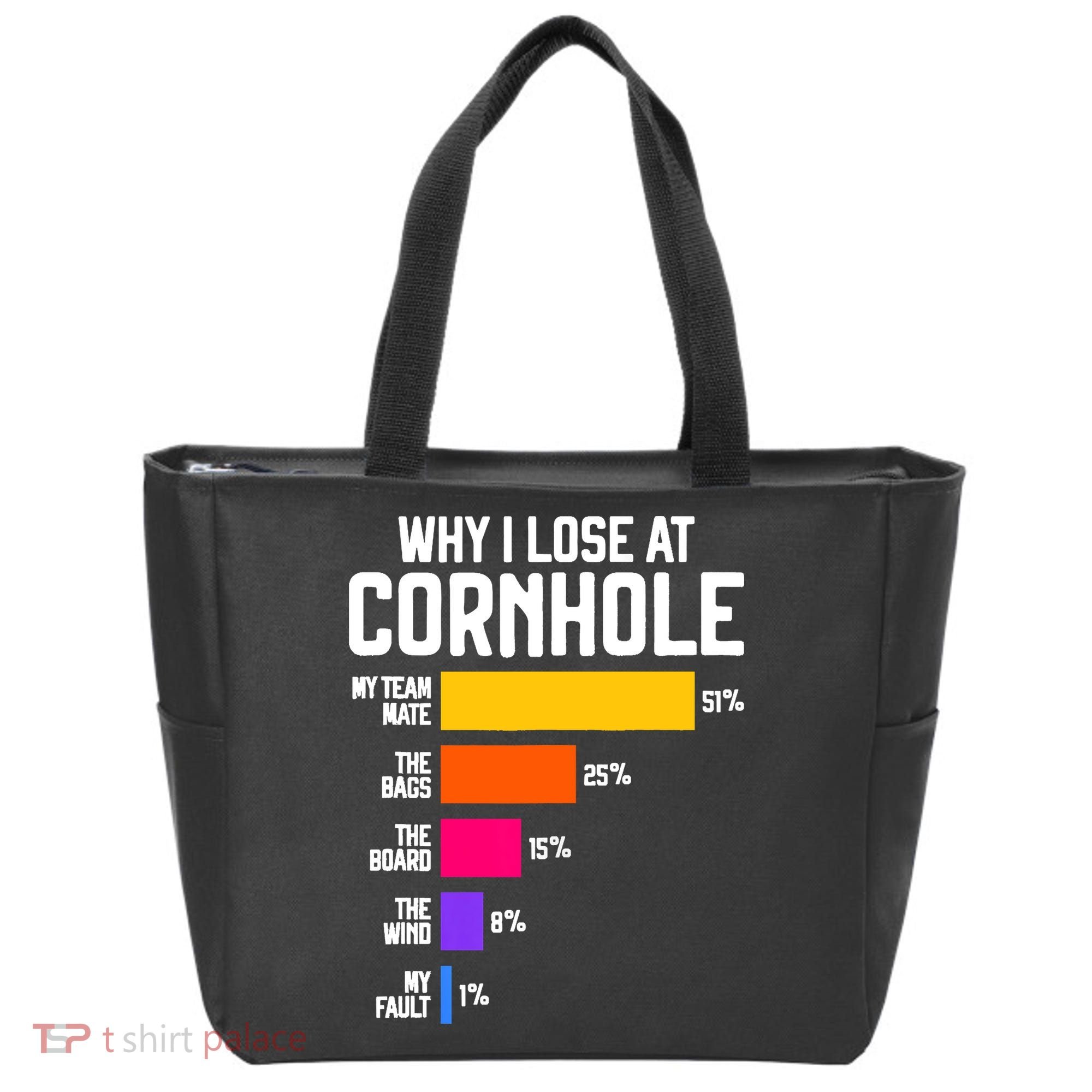 Why I Lose At Cornhole Humor Toss Like A Boss Tote Bag