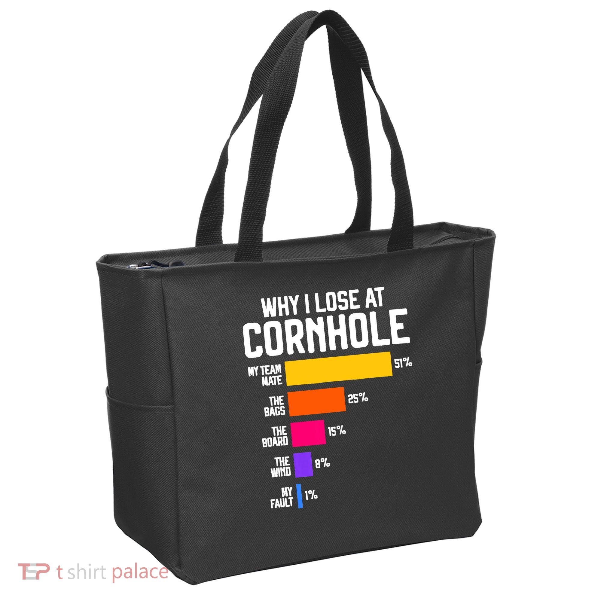 Why I Lose At Cornhole Humor Toss Like A Boss Tote Bag