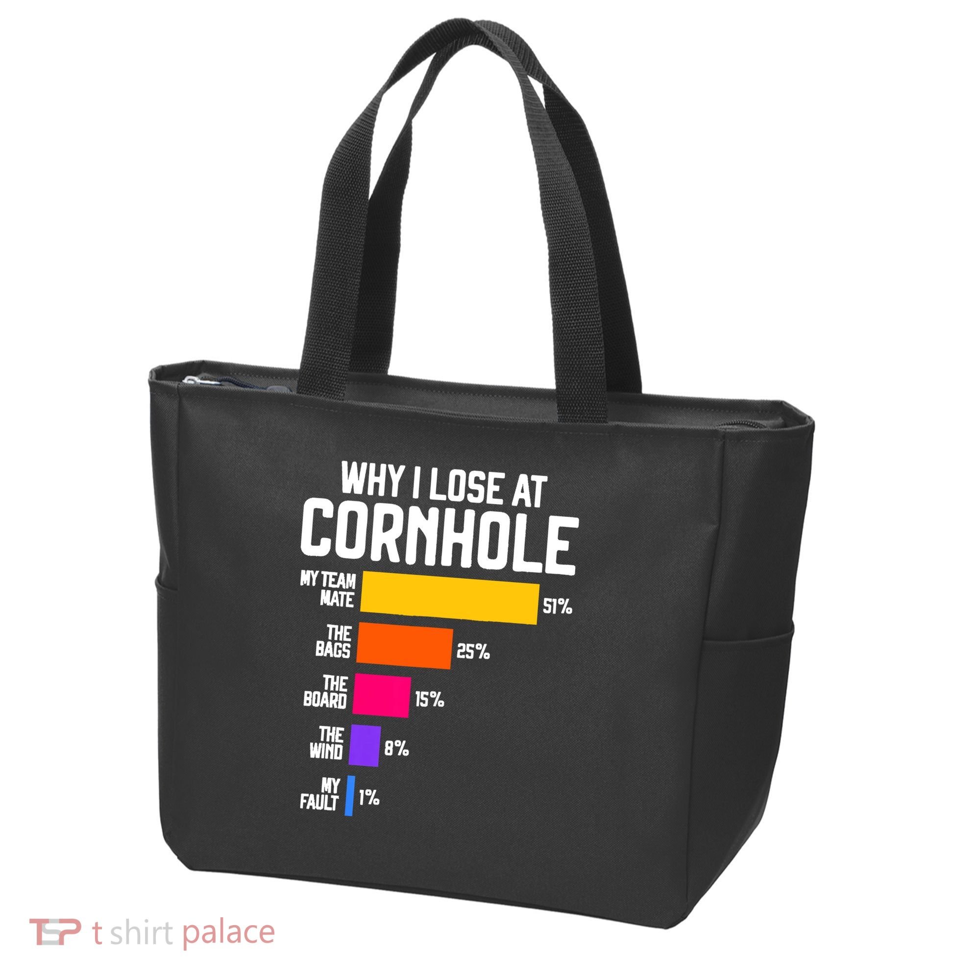 Why I Lose At Cornhole Humor Toss Like A Boss Tote Bag