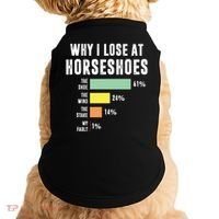 Why I Lose At Horseshoes, Funny Horseshoe Pitching Doggie Tank thumb 0