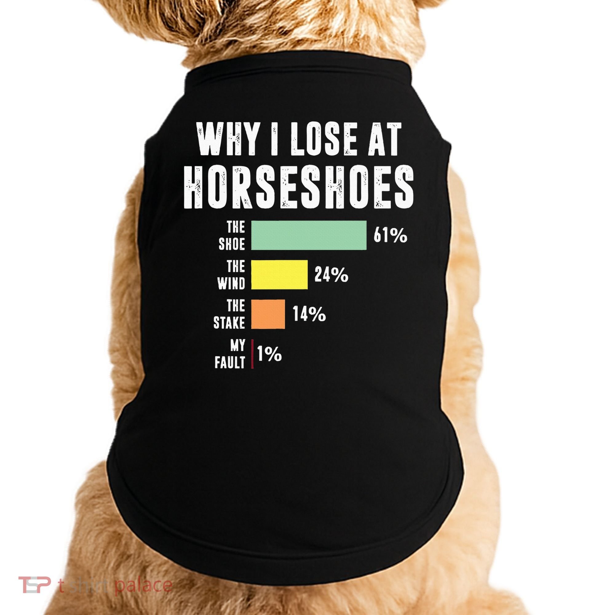Why I Lose At Horseshoes, Funny Horseshoe Pitching Doggie Tank