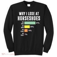 Why I Lose At Horseshoes, Funny Horseshoe Pitching Sweatshirt thumb 0