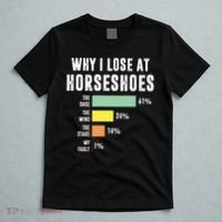Why I Lose At Horseshoes, Funny Horseshoe Pitching T-Shirt thumb 5