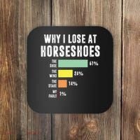 Why I Lose At Horseshoes, Funny Horseshoe Pitching Coaster thumb 0