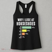 Why I Lose At Horseshoes, Funny Horseshoe Pitching Women's Tank Top thumb 3