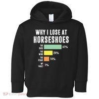Why I Lose At Horseshoes, Funny Horseshoe Pitching Toddler Hoodie thumb 0