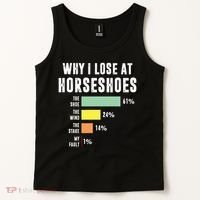 Why I Lose At Horseshoes, Funny Horseshoe Pitching Tank Top thumb 2