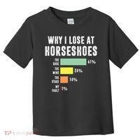 Why I Lose At Horseshoes, Funny Horseshoe Pitching Toddler T-Shirt thumb 0