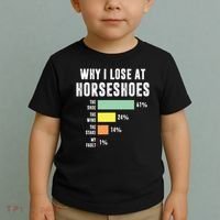 Why I Lose At Horseshoes, Funny Horseshoe Pitching Toddler T-Shirt thumb 2