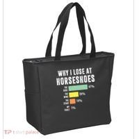Why I Lose At Horseshoes, Funny Horseshoe Pitching Tote Bag thumb 2