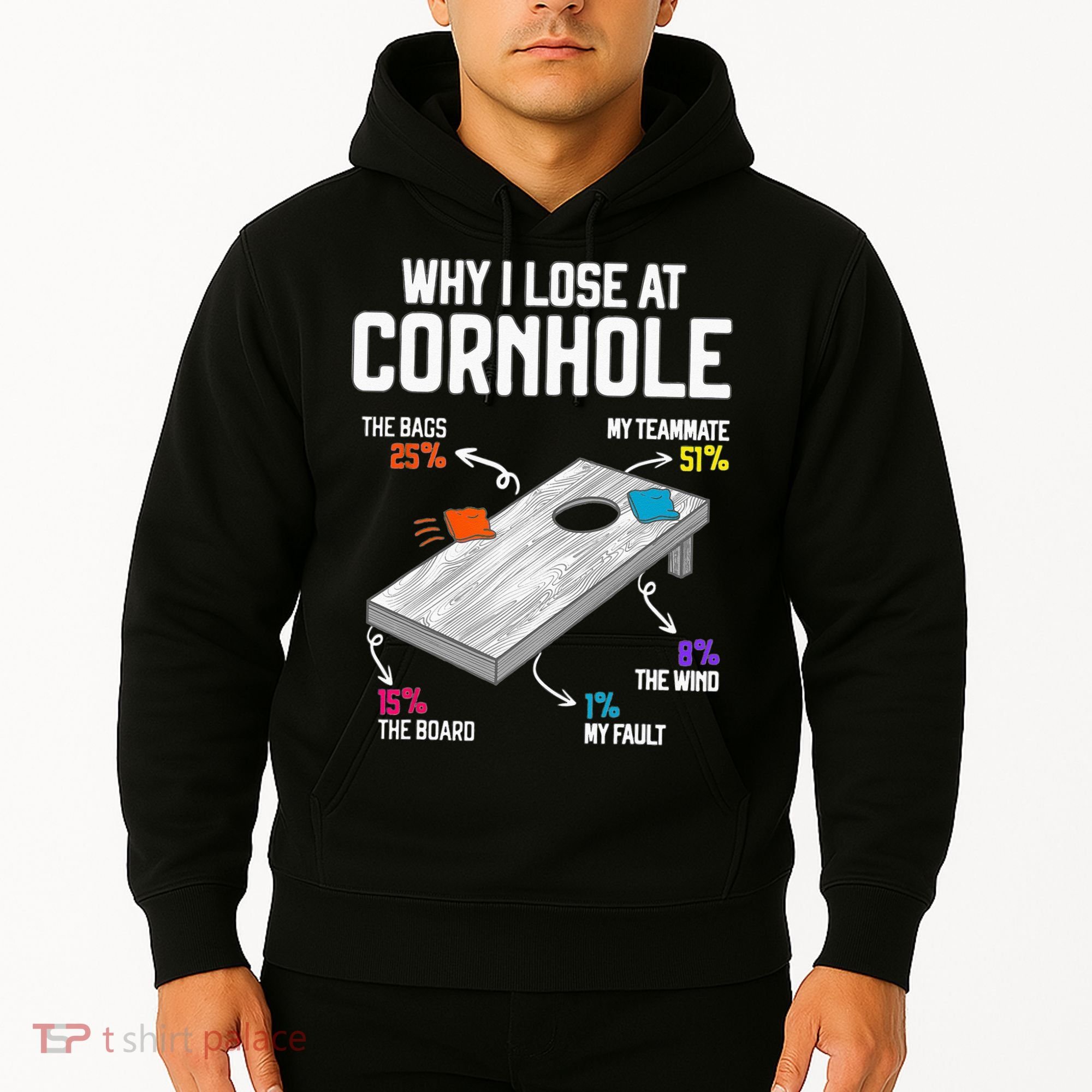 Why I Lose At Cornhole Humor Toss Like A Boss Hoodie