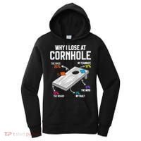 Why I Lose At Cornhole Humor Toss Like A Boss Women's Hoodie thumb 0