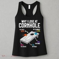 Why I Lose At Cornhole Humor Toss Like A Boss Women's Tank Top thumb 3
