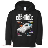 Why I Lose At Cornhole Humor Toss Like A Boss Toddler Hoodie thumb 0