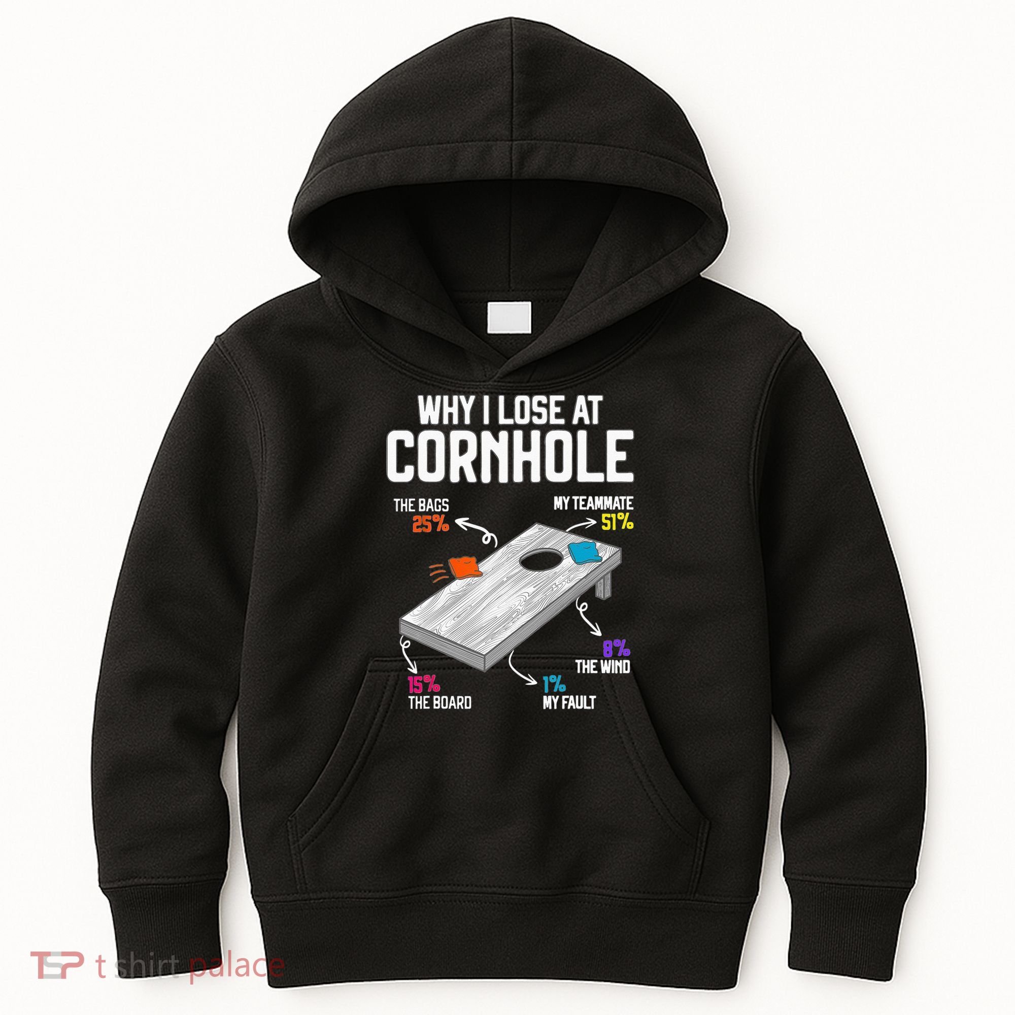 Why I Lose At Cornhole Humor Toss Like A Boss Kids Hoodie