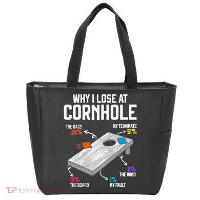 Why I Lose At Cornhole Humor Toss Like A Boss Bag