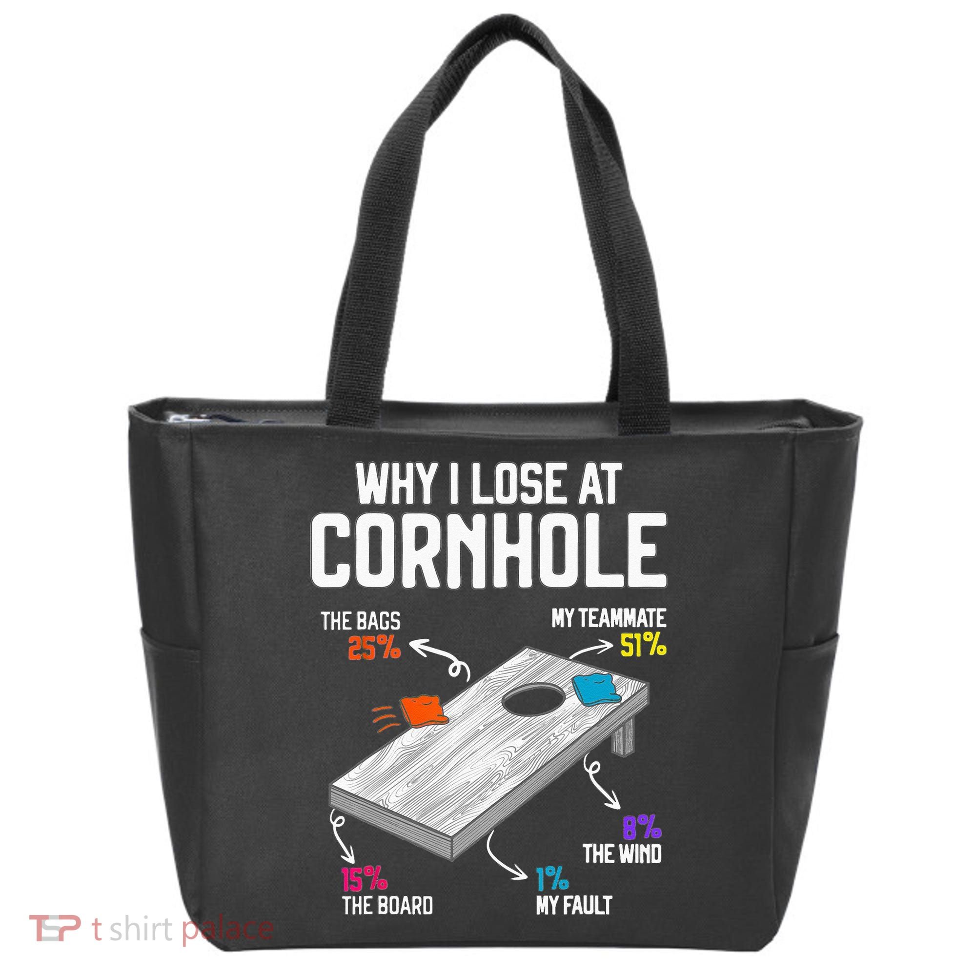 Why I Lose At Cornhole Humor Toss Like A Boss Tote Bag