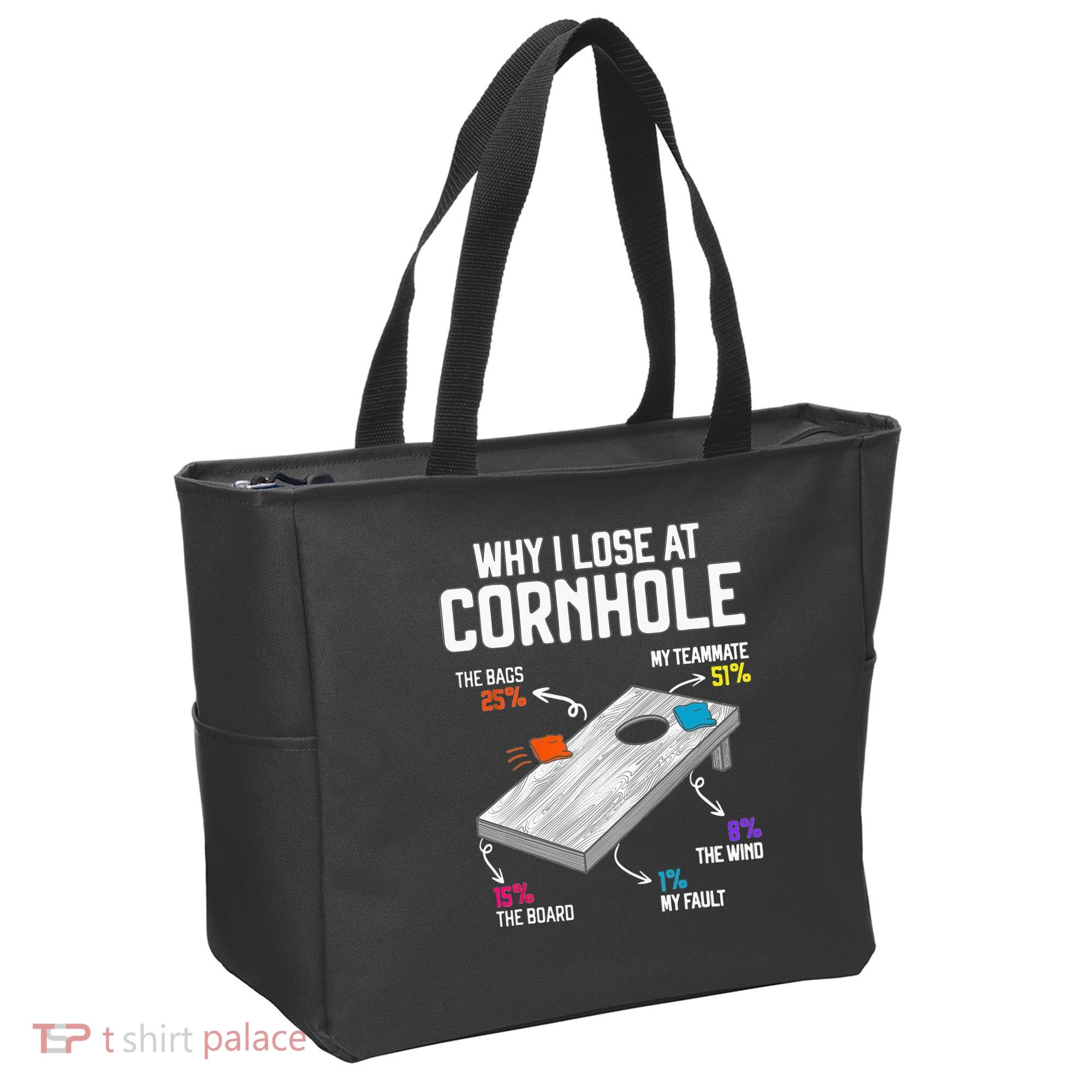 Why I Lose At Cornhole Humor Toss Like A Boss Tote Bag