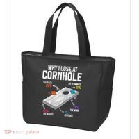 Why I Lose At Cornhole Humor Toss Like A Boss Tote Bag thumb 3