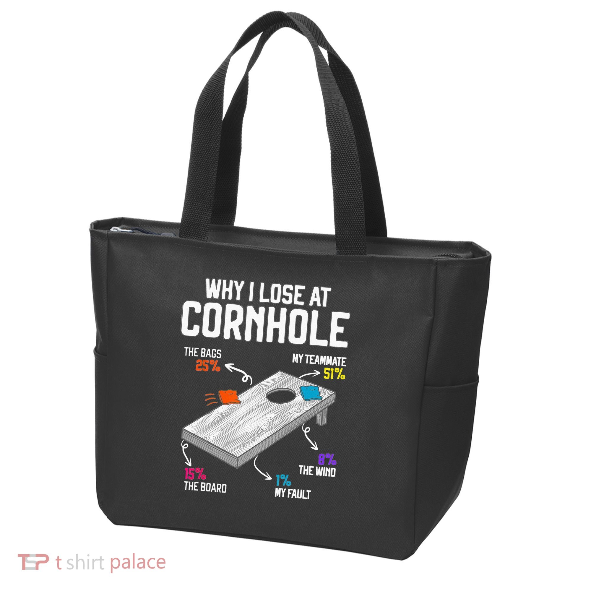 Why I Lose At Cornhole Humor Toss Like A Boss Tote Bag