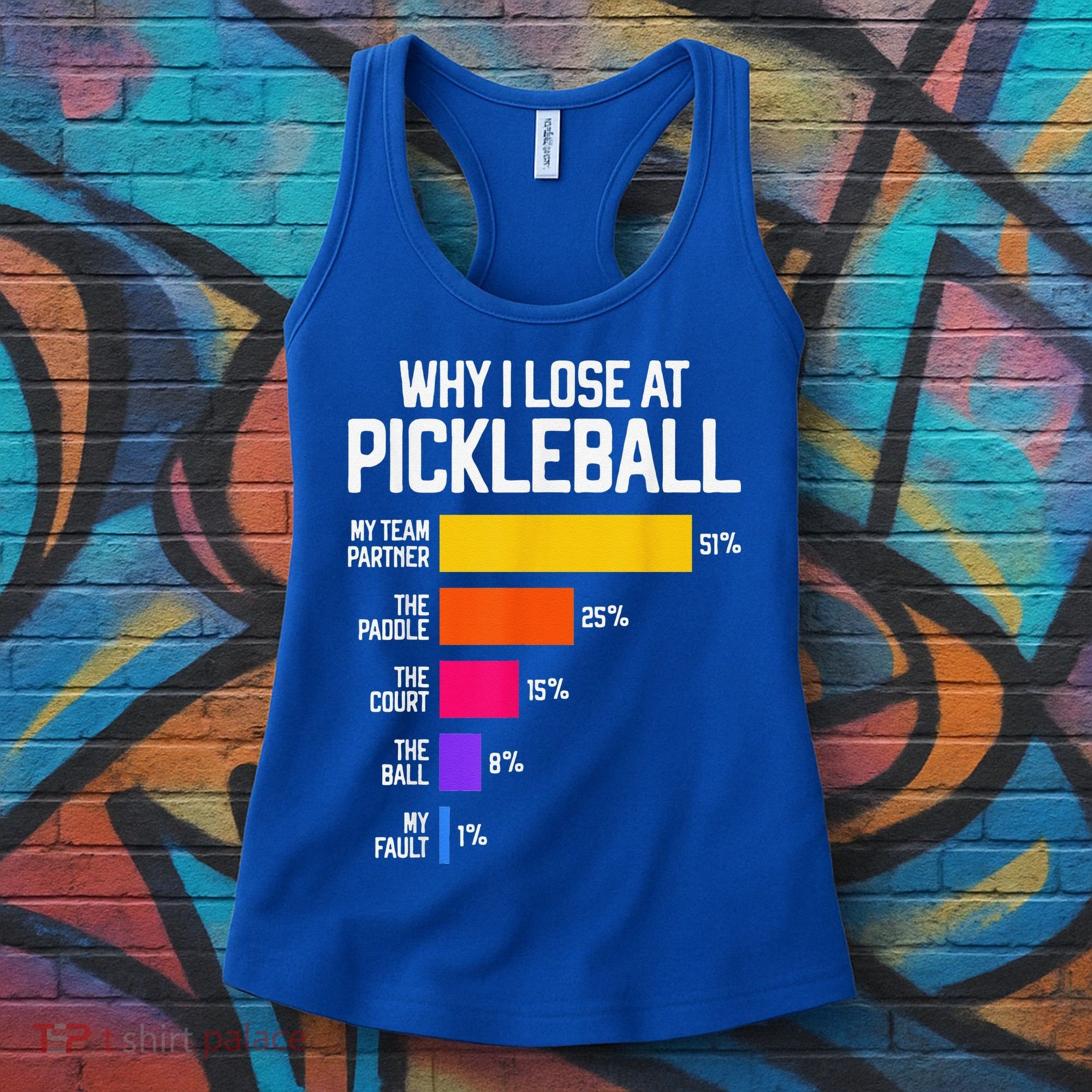 Why I Lose At Pickleball Humor Funny Pickleballers Women's Tank Top