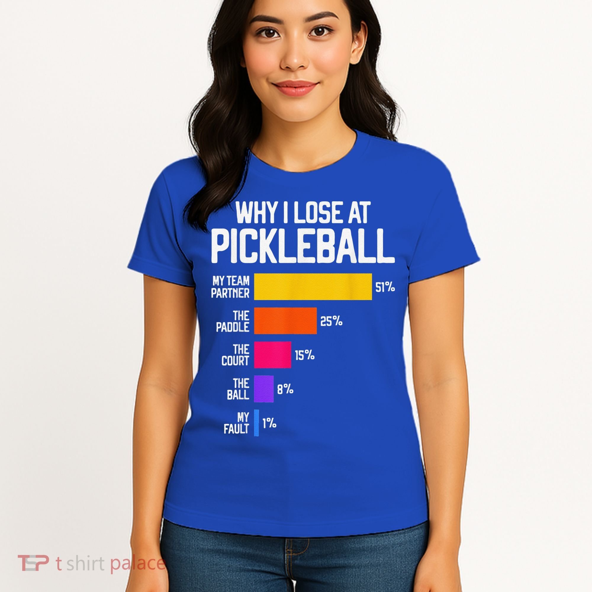 Why I Lose At Pickleball Humor Funny Pickleballers Women's T-Shirt