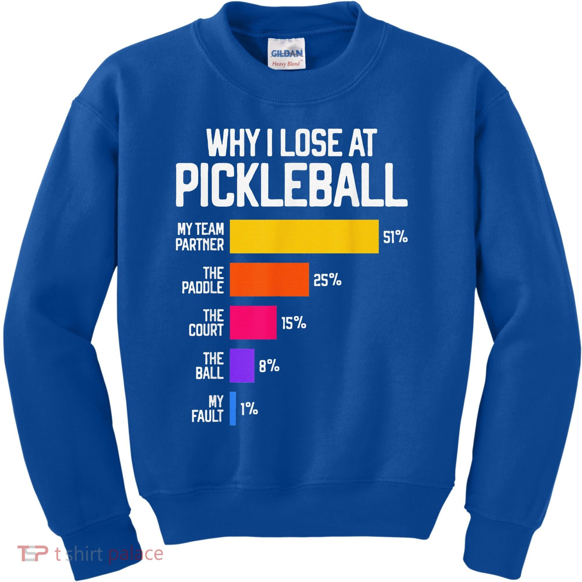 Why I Lose At Pickleball Humor Funny Pickleballers Kids Sweatshirt