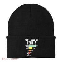 Why I Lose At Tennis Funny Tennis Player Beanie thumb 0