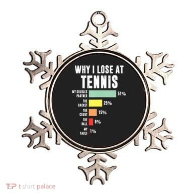Why I Lose At Tennis Funny Tennis Player Ornament