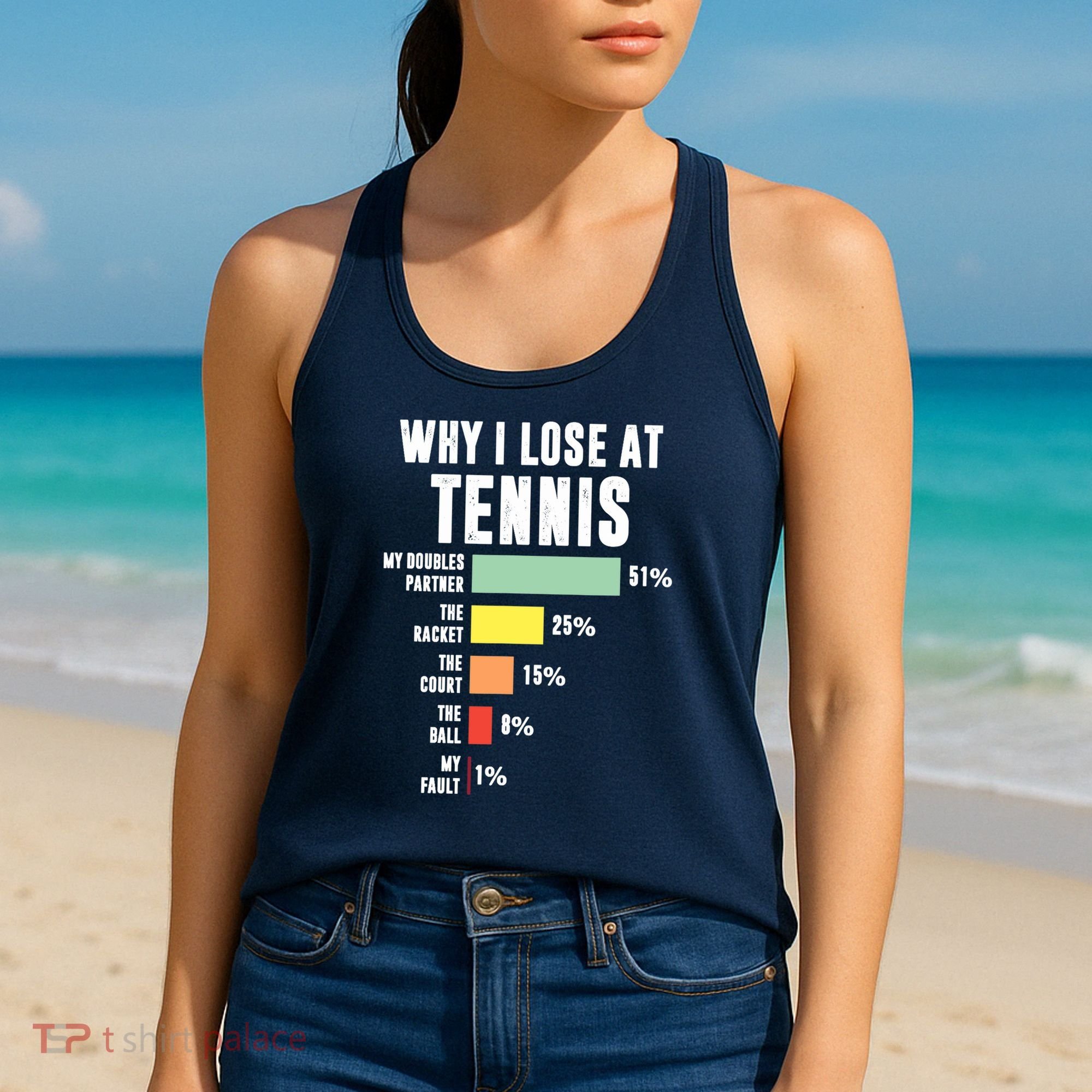 Why I Lose At Tennis, Funny Tennis Player Women's Tank Top