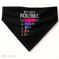 Why I Lose At Pickleball Funny Pickle Ball USA-Made Doggie Bandana thumb 0