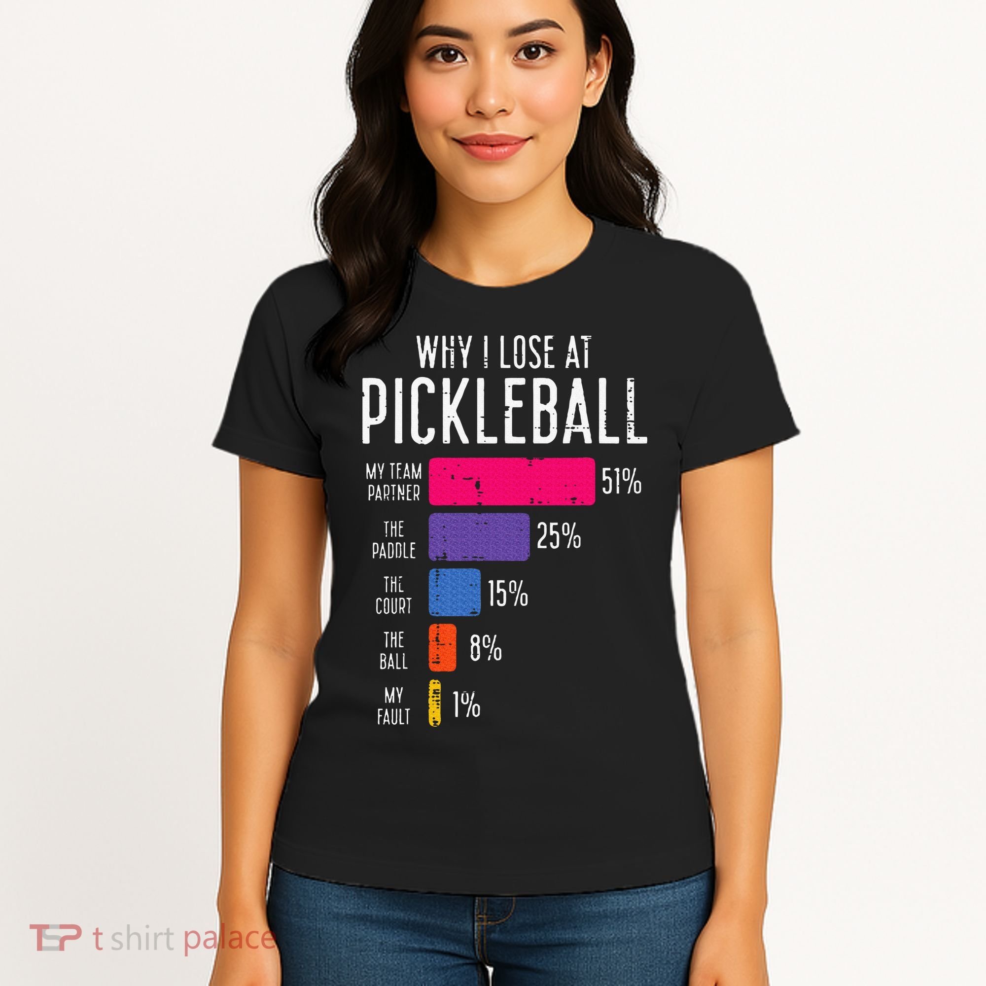Why I Lose At Pickleball Funny Pickle Ball Women's T-Shirt